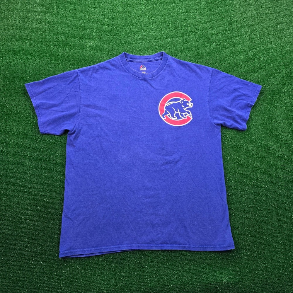 Chicago Cubs Tshirt Mens Large Blue Short Sleeve MLB Baseball #17 Kris Bryant